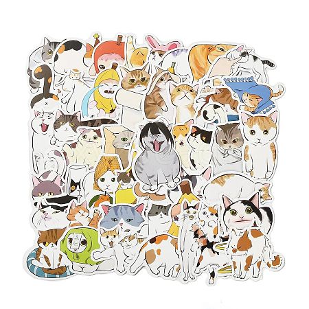 50Pcs Cat PVC Sticker Labels STIC-H003-03-1