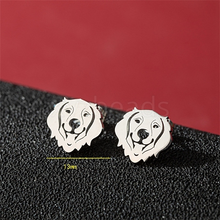 Non-Tarnish Stainless Steel Stud Earrings PW-WG88127-10-1