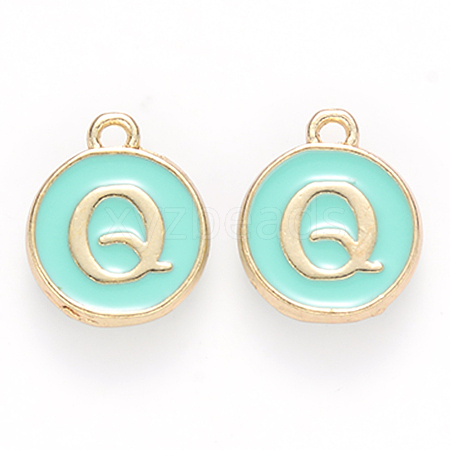 Golden Plated Alloy Enamel Charms X-ENAM-S118-05Q-1