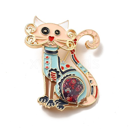 Alloy Enamel Brooches JEWB-P013-21G-1