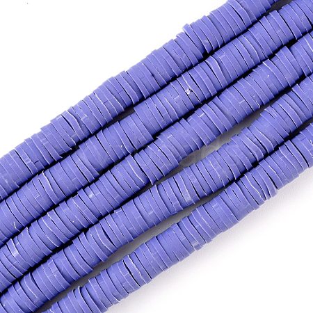 Handmade Polymer Clay Beads Strands CLAY-R089-6mm-Q052-1