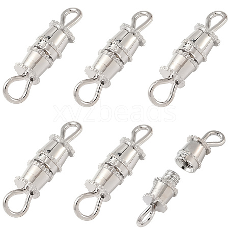 50Pcs Brass Screw Clasps KK-BBC0018-50P-1