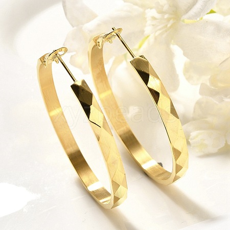 304 Stainless Steel Hoop Earrings for Women EJEW-C096-43G-01-1