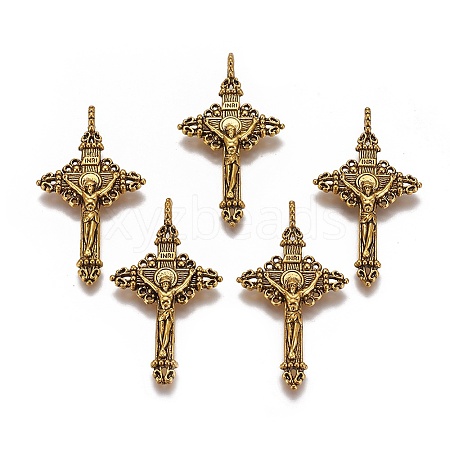 Tibetan Style Alloy Pendants PALLOY-J050-01AG-RS-1