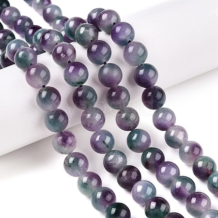 Dyed Natural White Jade Beads Strands G-T138-10mm-210-4-1