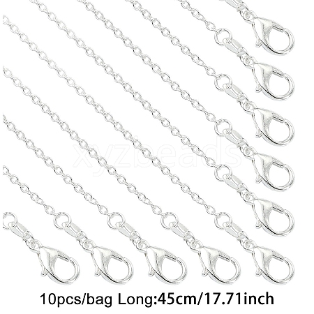 Brass Cable Chain Necklaces NJEW-YW0001-21A-S-1