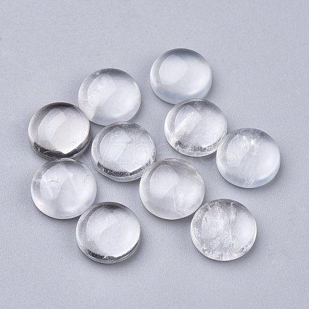 Natural Quartz Crystal Cabochons X-G-P393-R50-12MM-A-1