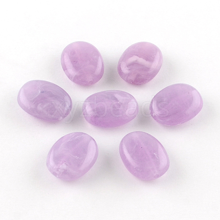 Oval Imitation Gemstone Acrylic Beads OACR-R047-23-1