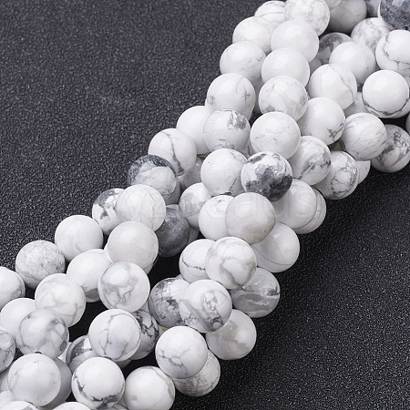 Natural Howlite Bead Strands G-G735-66-10mm-1