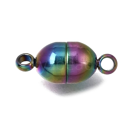 304 Stainless Steel Magnetic Clasps with Loops STAS-F365-04RC-1