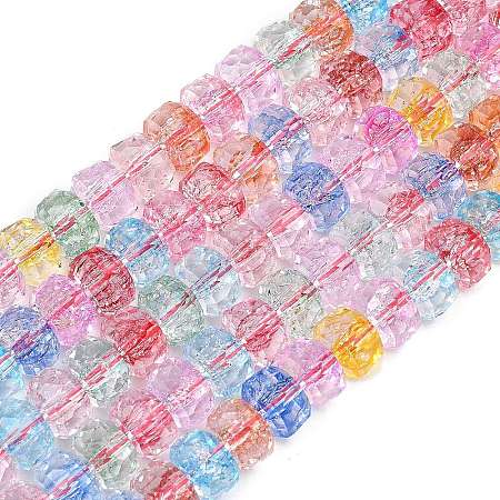 Transparent Crackle Glass Beads EGLA-F167-01-1