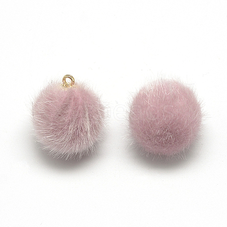 Faux Mink Fur Covered Charms WOVE-S084-36B-1