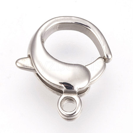 Tarnish Resistant 304 Stainless Steel Lobster Claw Clasps STAS-I082-16P-01-1