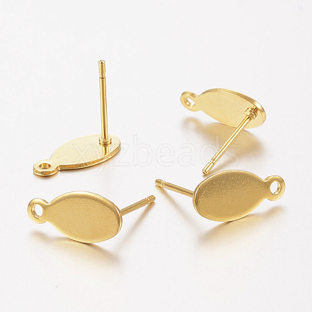 304 Stainless Steel Stud Earring Findings STAS-F162-48G-1