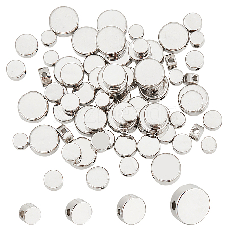 80Pcs 4 Styles Rack Plating Brass Spacer Beads KK-PH0006-86-1