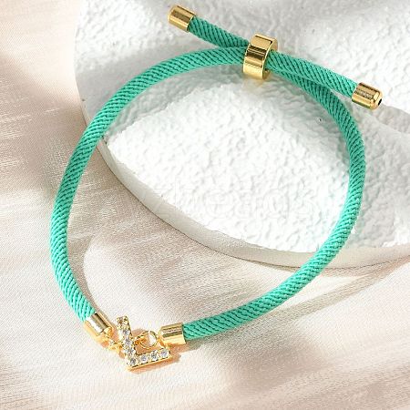 Adjustable Nylon Cord Bracelets X-BJEW-C096-01G-12-1