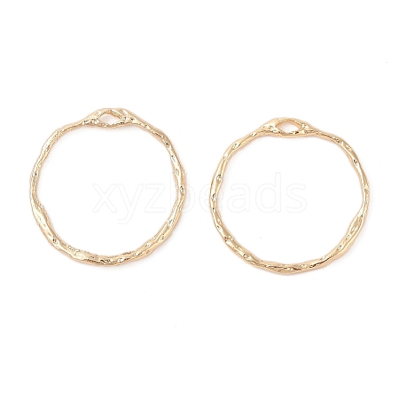 Brass Open Back Bezel Pendants KK-N256-01B-G-1