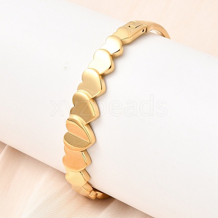 304 Stainless Steel Hinged Bangles for Women BJEW-B168-06G-1