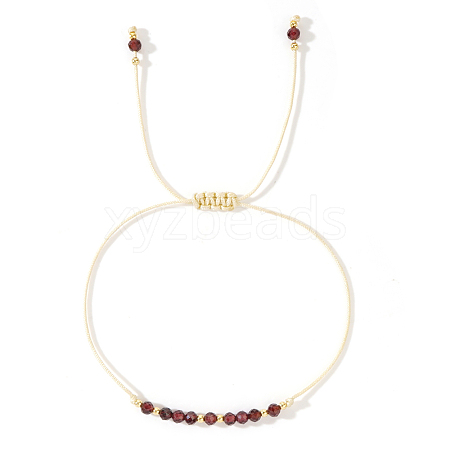 Natural Birthstone Braided Bead Bracelets for Women X-VA8051-1-1