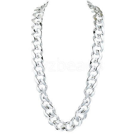 1Pc Acrylic Cuban Link Chain Necklaces for Men NJEW-SP0001-09B-S-1