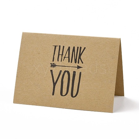 Kraft Paper Thank You Greeting Cards DIY-F120-01F-1