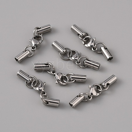 304 Stainless Steel Lobster Claw Clasps STAS-WH0044-06C-P-1