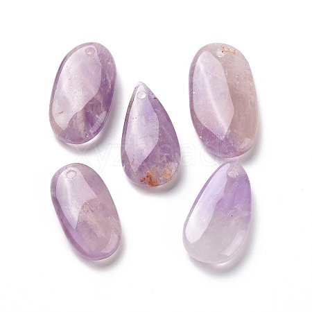 Natural Amethyst Pendants G-G694-M-04-1