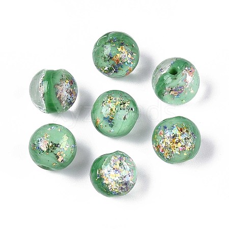 Handmade Foil Lampwork Beads LAMP-T021-31E-1