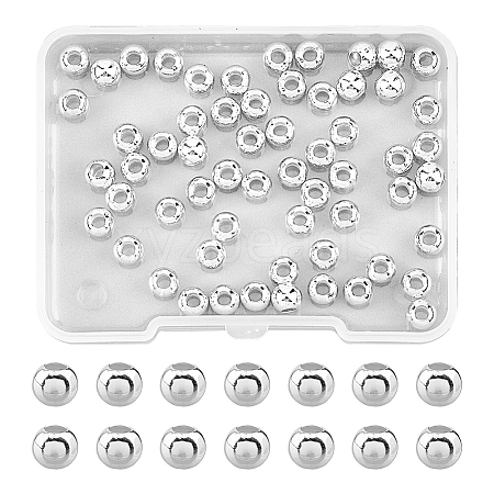 DICOSMETIC 60Pcs 925 Sterling Silver Beads STER-DC0001-09A-1