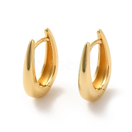 Brass Hoop Earrings EJEW-P254-06G-1