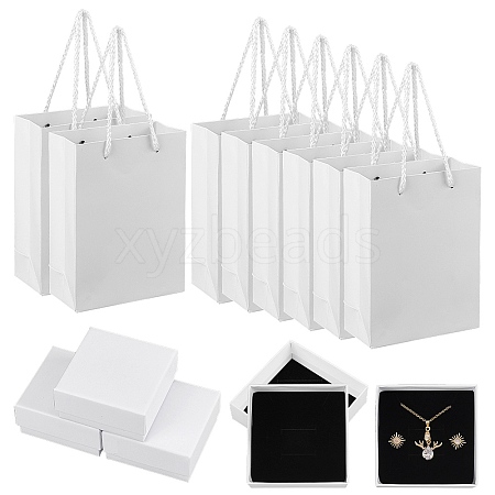  8Pcs Square Paper Gift Boxes CON-NB0002-19-1