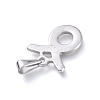 Non-Tarnish 304 Stainless Steel Pendants LS-STAS-L210-06F-P-01-2