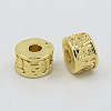 Real 18K Gold Plated Brass Spacer Beads KK-K093-10G-1