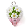 Beaded Flower Potted Charms PALLOY-MZ00446-02-1