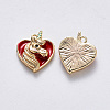 Brass Enamel Pendants KK-T049-025G-05-NF-2