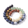 7 Chakra Theme Natural Red Rainbow Jasper & Yellow Aventurine & Tiger Eye & Green Aventurine & Blue Spot Stone & Lapis Lazuli & Amethyst Beads Strands G-F668-23-10mm-1