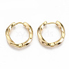 Brass Huggie Hoop Earrings X-KK-T062-45G-NF-1