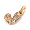 Brass Micro Pave Cubic Zirconia Pendants KK-C076-29J-G01-2