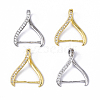 4Pcs 2 Colors Rack Plating Brass Micro Pave Cubic Zirconia Ice Pick Pinch Bails KK-YW0003-44D-1
