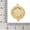 Rack Plating Brass Micro Pave Cubic Zirconia Flower with Hamsa Hand Connector Charms KK-K385-116G-4