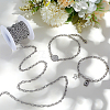 304 Stainless Steel Textured Cable Chains CHS-WH0020-004P-4