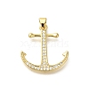 Rack Plating Brass Micro Pave Cubic Zirconia Pendants KK-Z086-68G-03-1