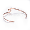 304 Stainless Steel Cuff Bangles BJEW-G611-01RG-3