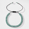 Ethnic Style Natural Gemstone Arrowhead Braided Bracelets for Men RO2322-2-1