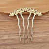 Alloy Hair Comb Findings PW-WG0DDBA-04-1