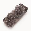 Carved Natural Obsidian Links connectors G-G660-63-2