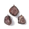 Natural Strawberry Quartz Pendants G-F739-10R-01-1