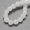 Natural White Jade Bead Strands G-R166-8mm-03-2