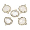 Natural Quartz Crystal Faceted Oval Links G-B126-01G-08-1