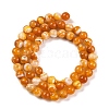 Natural Striped Agate/Banded Agate Beads Strands LS-G-H037-A02-01-3